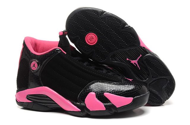 Women Jordan Shoes 14 XIV Grade AAA Pink Black